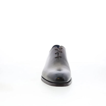 Di Bianco Pistoia Mens Green Leather Oxfords & Lace Ups Plain Toe Shoes