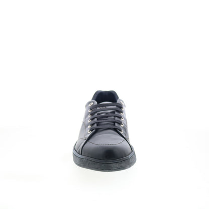 Di Bianco Rippel Cerato Mens Black Leather Lace Up Lifestyle Sneakers Shoes