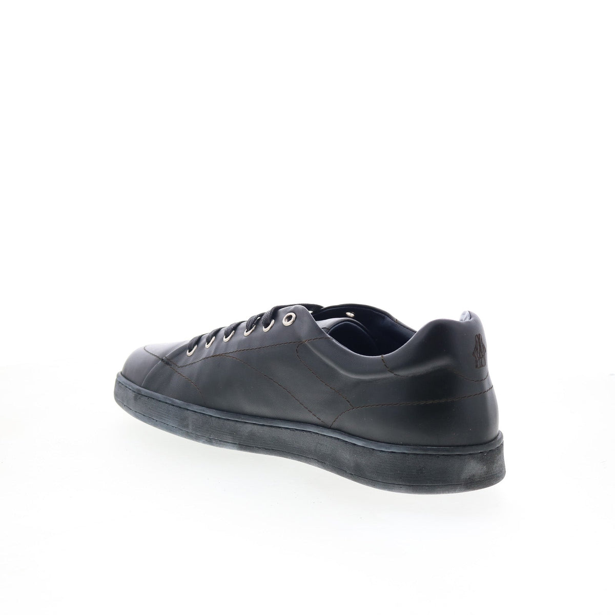 Di Bianco Rippel Cerato Mens Black Leather Lace Up Lifestyle Sneakers Shoes