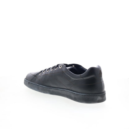 Di Bianco Rippel Cerato Mens Black Leather Lace Up Lifestyle Sneakers Shoes