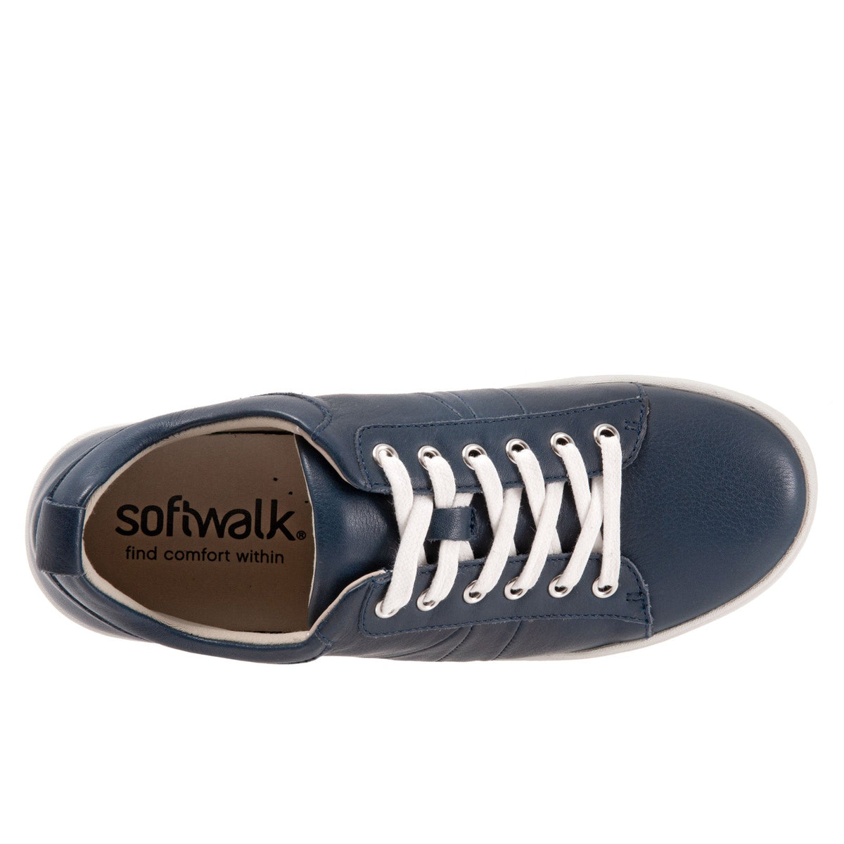 SoftWalk Athens S2051-400 Womens Blue Leather Lifestyle Sneakers Shoes