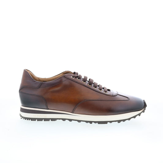 Di Bianco SB307 Mens Brown Leather Lace Up Lifestyle Sneakers Shoes