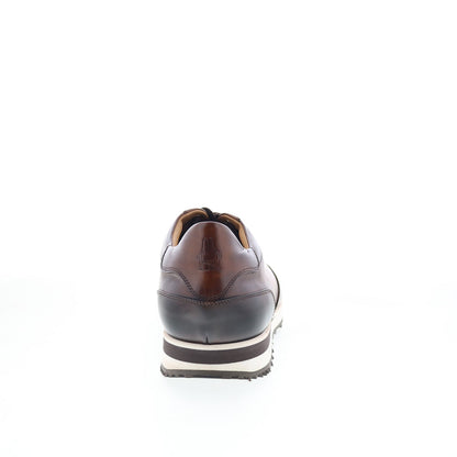 Di Bianco SB307 Mens Brown Leather Lace Up Lifestyle Sneakers Shoes