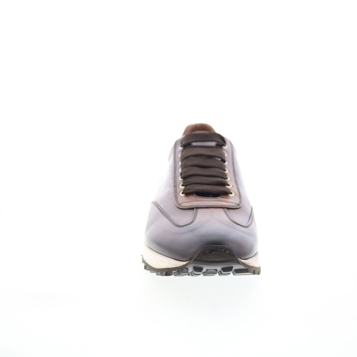 Di Bianco Trieste Deco Mens Brown Leather Lace Up Lifestyle Sneakers Shoes