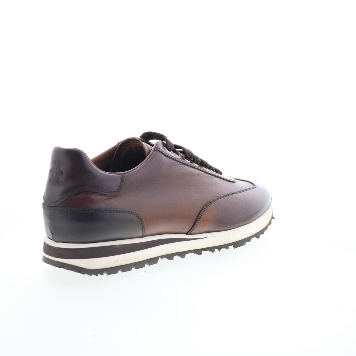 Di Bianco Trieste Deco Mens Brown Leather Lace Up Lifestyle Sneakers Shoes