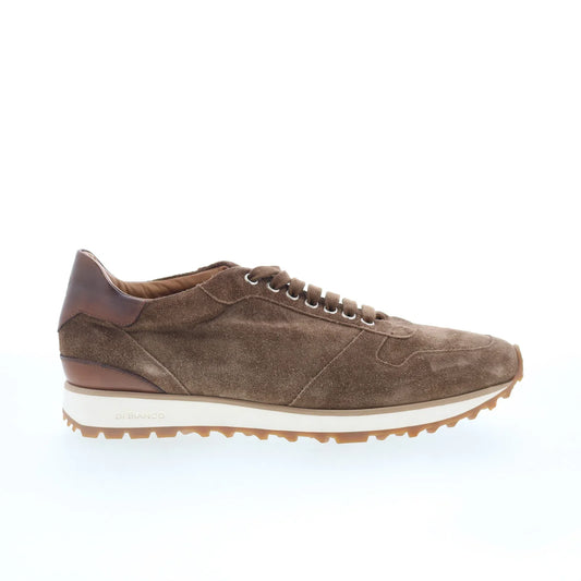 Di Bianco SB308 Mens Brown Suede Lace Up Lifestyle Sneakers Shoes