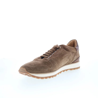 Di Bianco SB308 Mens Brown Suede Lace Up Lifestyle Sneakers Shoes