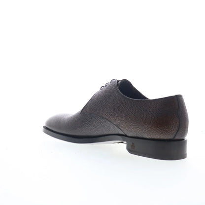 Di Bianco SBP899 Mens Brown Leather Oxfords & Lace Ups Plain Toe Shoes