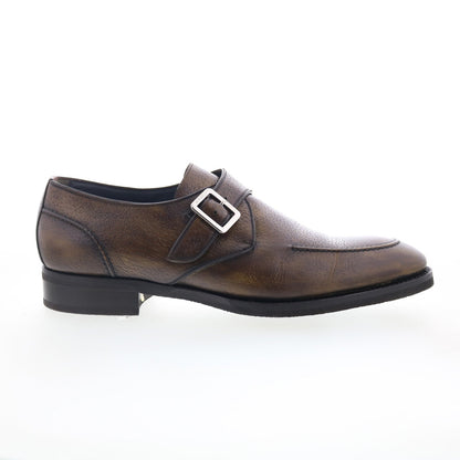 Di Bianco SBP906G Mens Brown Leather Loafers & Slip Ons Casual Shoes