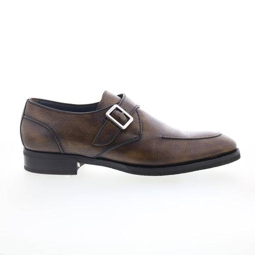 Di Bianco SBP906G Mens Brown Leather Loafers & Slip Ons Casual Shoes