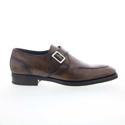Di Bianco SBP906G Mens Brown Leather Loafers & Slip Ons Casual Shoes