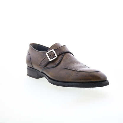 Di Bianco SBP906G Mens Brown Leather Loafers & Slip Ons Casual Shoes