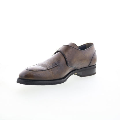 Di Bianco SBP906G Mens Brown Leather Loafers & Slip Ons Casual Shoes