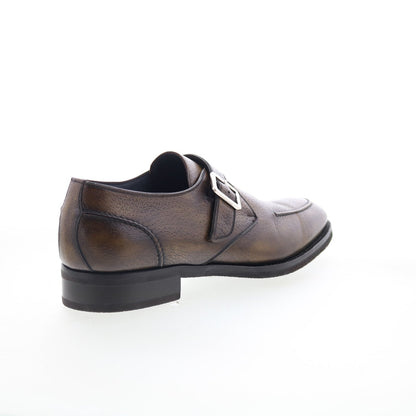 Di Bianco SBP906G Mens Brown Leather Loafers & Slip Ons Casual Shoes
