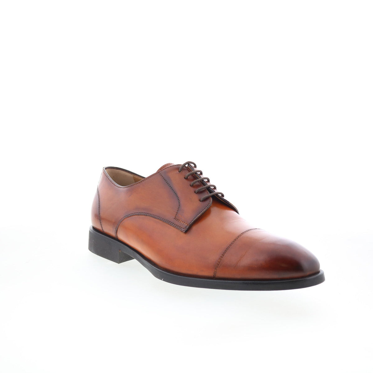 Di Bianco SC538 Mens Brown Leather Lace Up Oxfords & Lace Ups Cap Toe Shoes