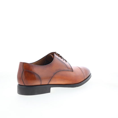 Di Bianco SC538 Mens Brown Leather Lace Up Oxfords & Lace Ups Cap Toe Shoes