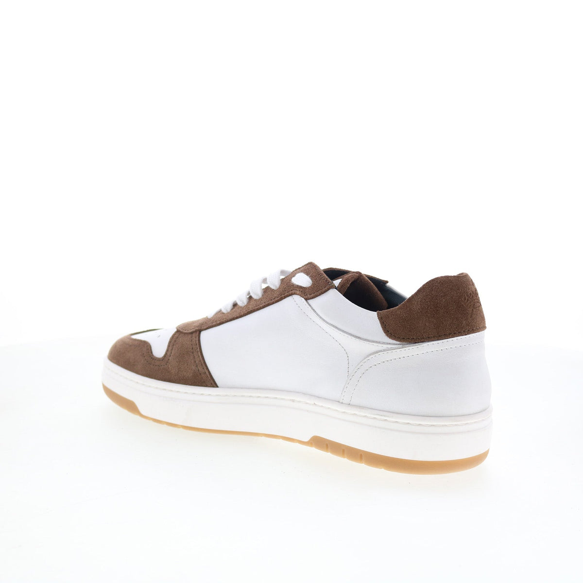 Di Bianco Saloninus Mens White Leather Lace Up Lifestyle Sneakers Shoes