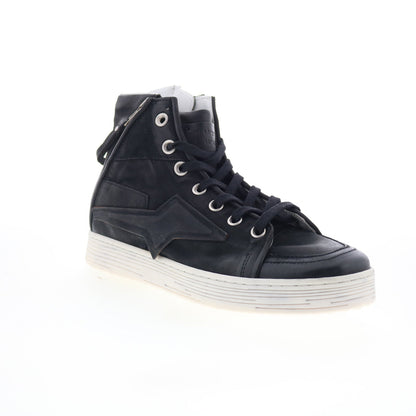 A.S. 98 Adler Womens Black Leather Lace Up Lifestyle Sneakers Shoes