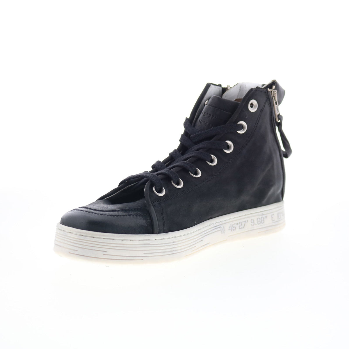A.S. 98 Adler Womens Black Leather Lace Up Lifestyle Sneakers Shoes