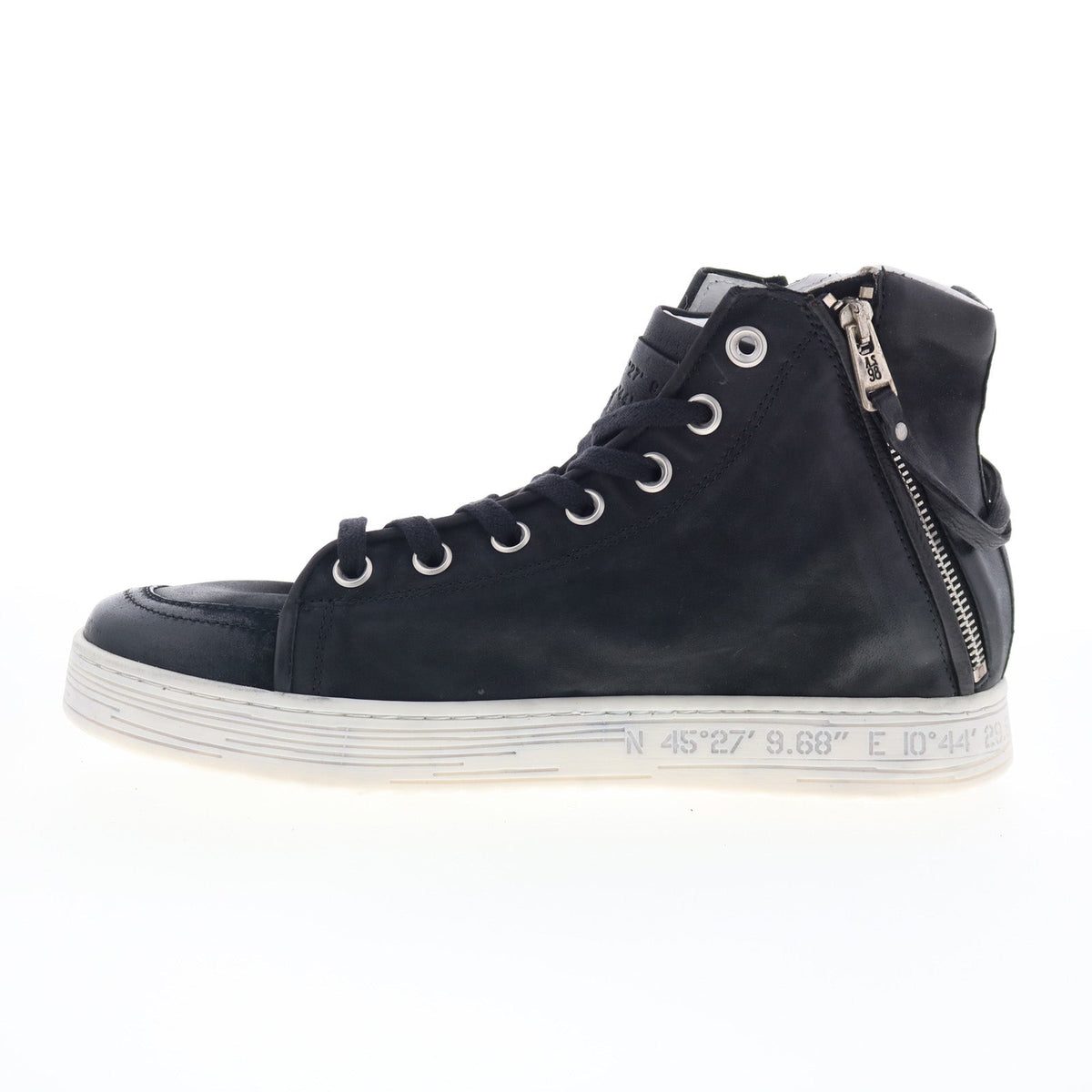 A.S. 98 Adler Womens Black Leather Lace Up Lifestyle Sneakers Shoes