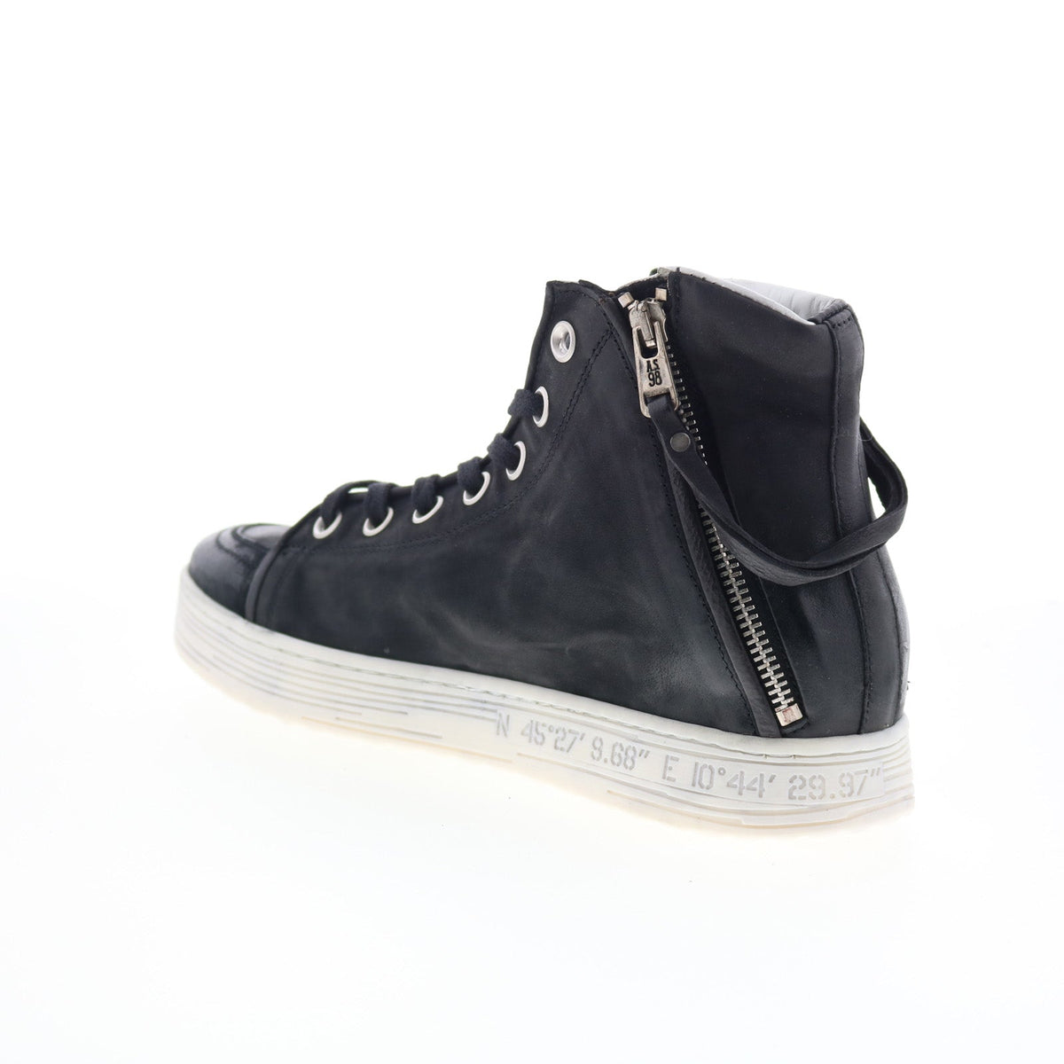A.S. 98 Adler Womens Black Leather Lace Up Lifestyle Sneakers Shoes