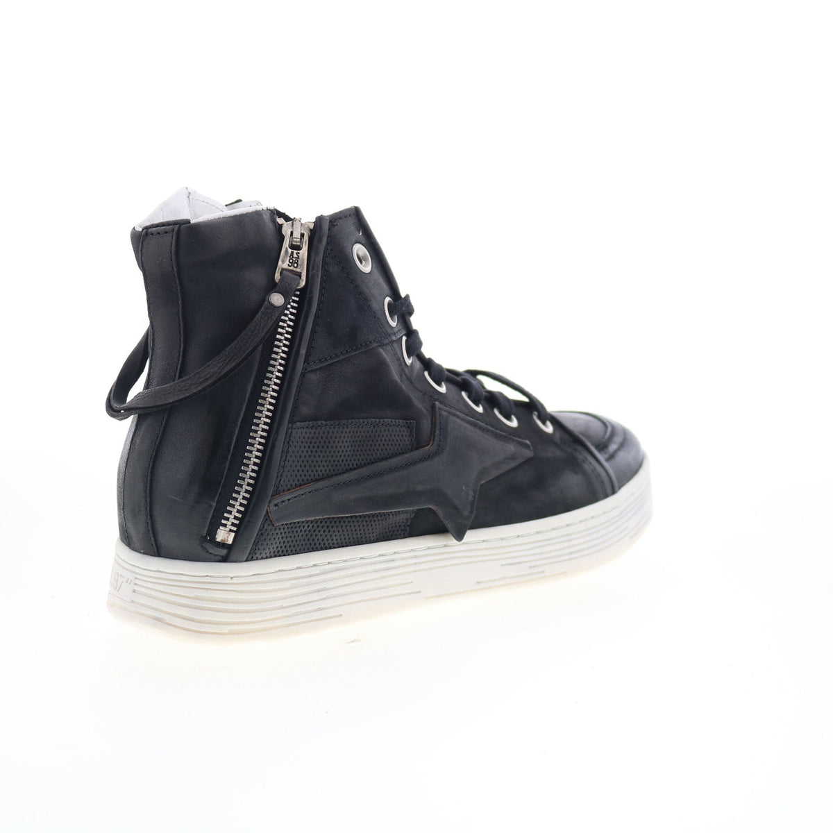 A.S. 98 Adler Womens Black Leather Lace Up Lifestyle Sneakers Shoes