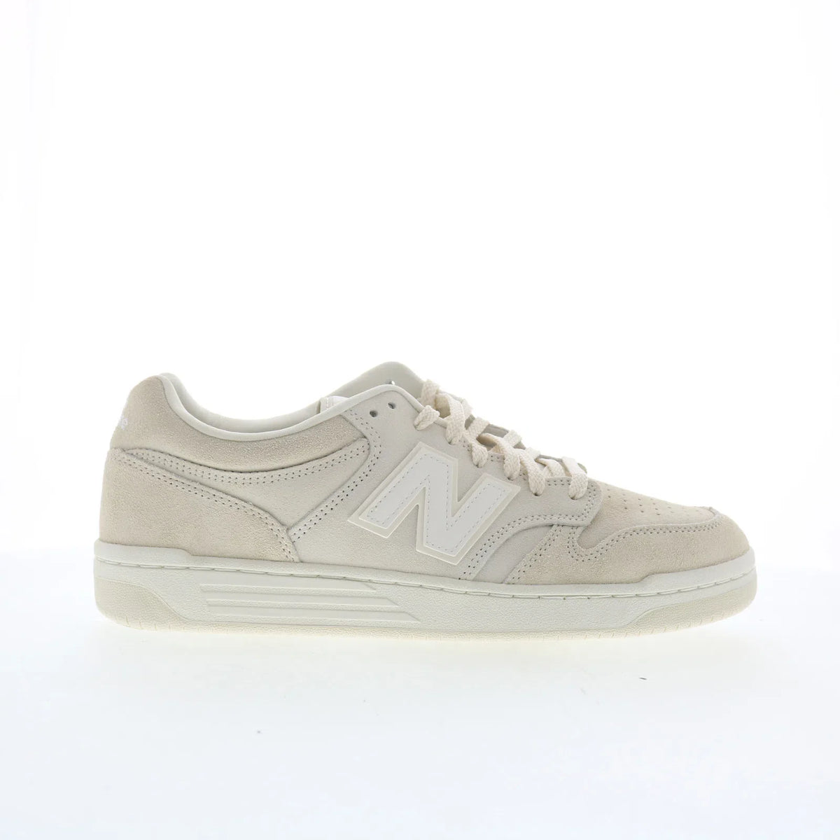 New Balance 480 BB480LDS Mens Beige Suede Lace Up Lifestyle Sneakers Shoes