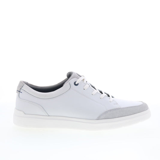 Rockport Total Motion Court Blucher Mens White Wide Sneakers Shoes