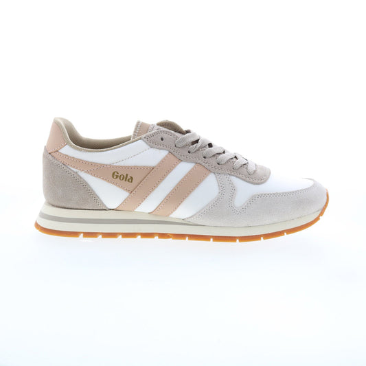 Gola Daytona Chute CLB337 Womens White Suede Lifestyle Sneakers Shoes