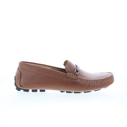 Studio Belvedere Conway Mens Brown Leather Loafers & Slip Ons Casual Shoes