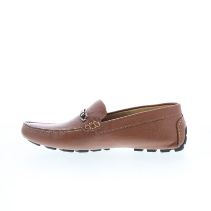 Studio Belvedere Conway Mens Brown Leather Loafers & Slip Ons Casual Shoes