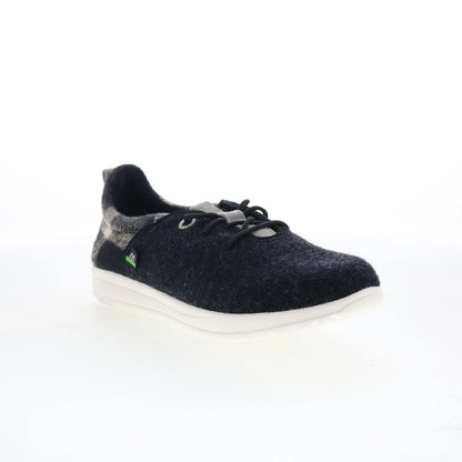 Minnetonka Eco Anew 61055 Womens Black Canvas Lifestyle Sneakers Shoes