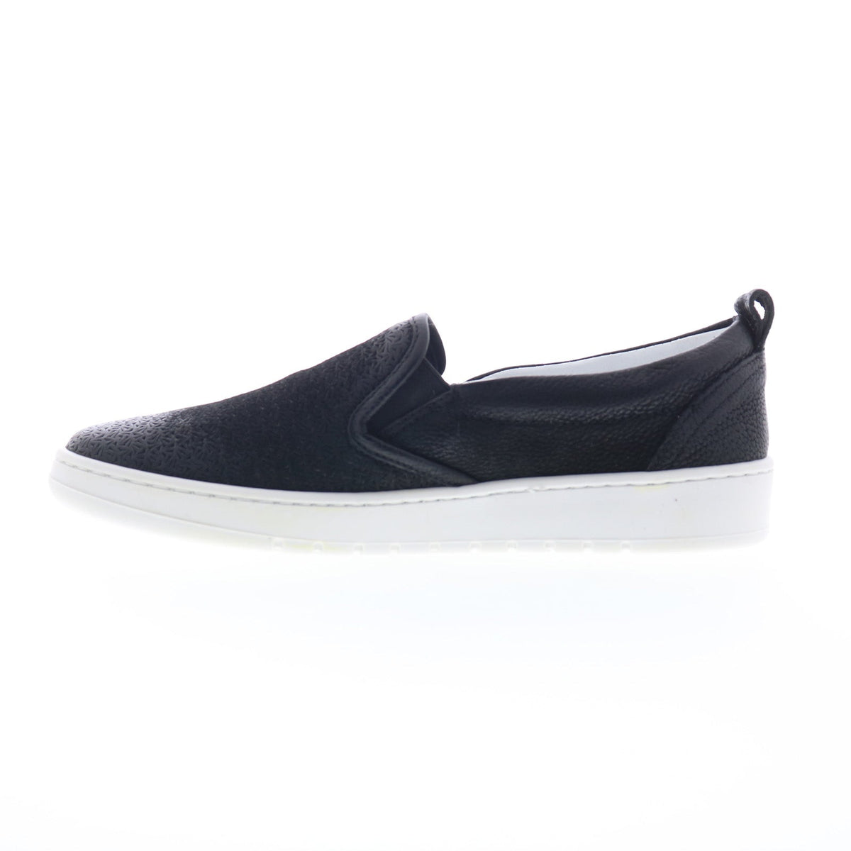 Miz Mooz Emersen Womens Black Leather Slip On Lifestyle Sneakers Shoes