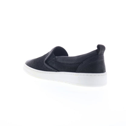Miz Mooz Emersen Womens Black Leather Slip On Lifestyle Sneakers Shoes