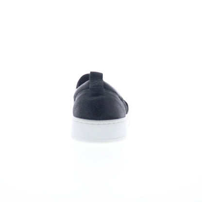 Miz Mooz Emersen Womens Black Leather Slip On Lifestyle Sneakers Shoes