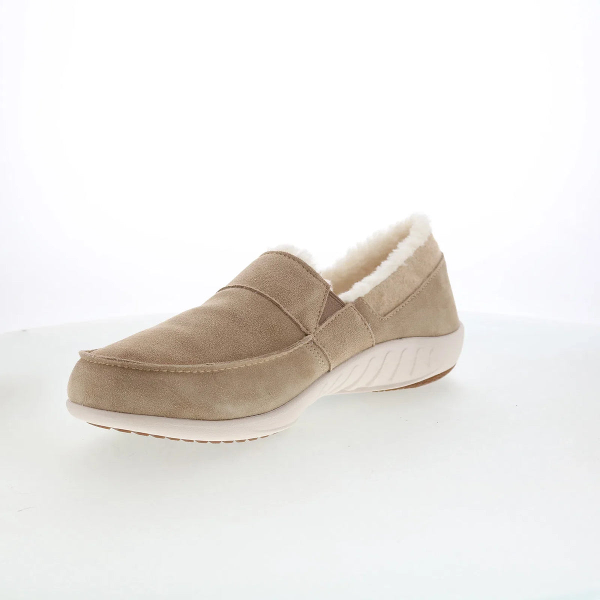 Spenco Fiesta Cozy Slip-On SP2009TAN Mens Brown Loafers Casual Shoes