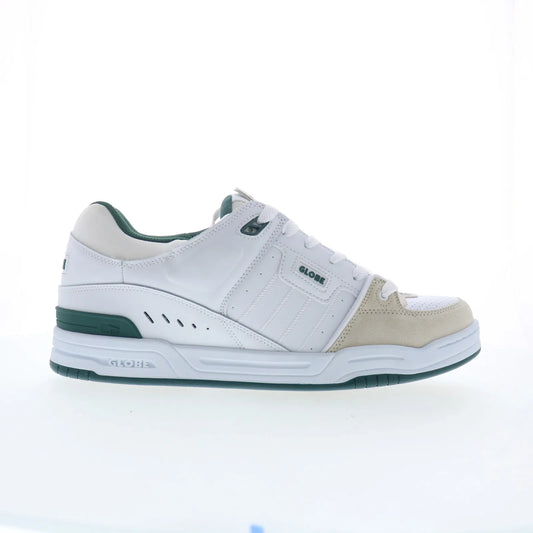Globe Fusion GBFUS Mens White Leather Lace Up Skate Inspired Sneakers Shoes