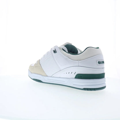 Globe Fusion GBFUS Mens White Leather Lace Up Skate Inspired Sneakers Shoes