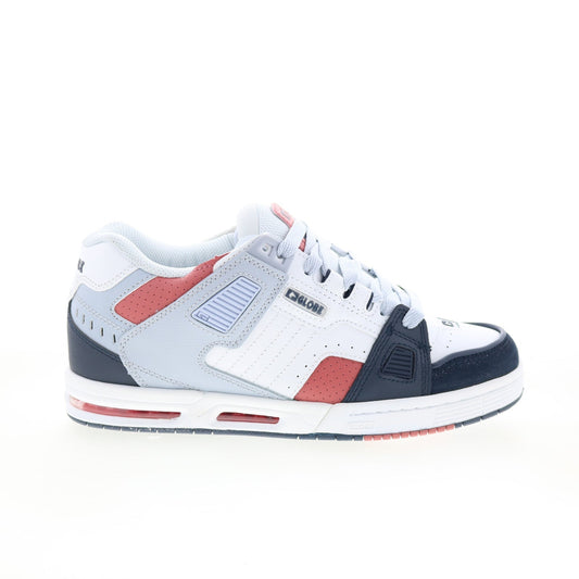 Globe Sabre GBSABR Mens Blue Leather Lace Up Skate Inspired Sneakers Shoes