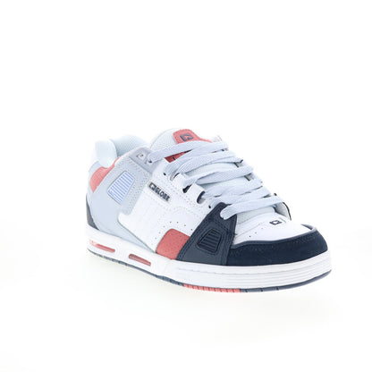 Globe Sabre GBSABR Mens Blue Leather Lace Up Skate Inspired Sneakers Shoes