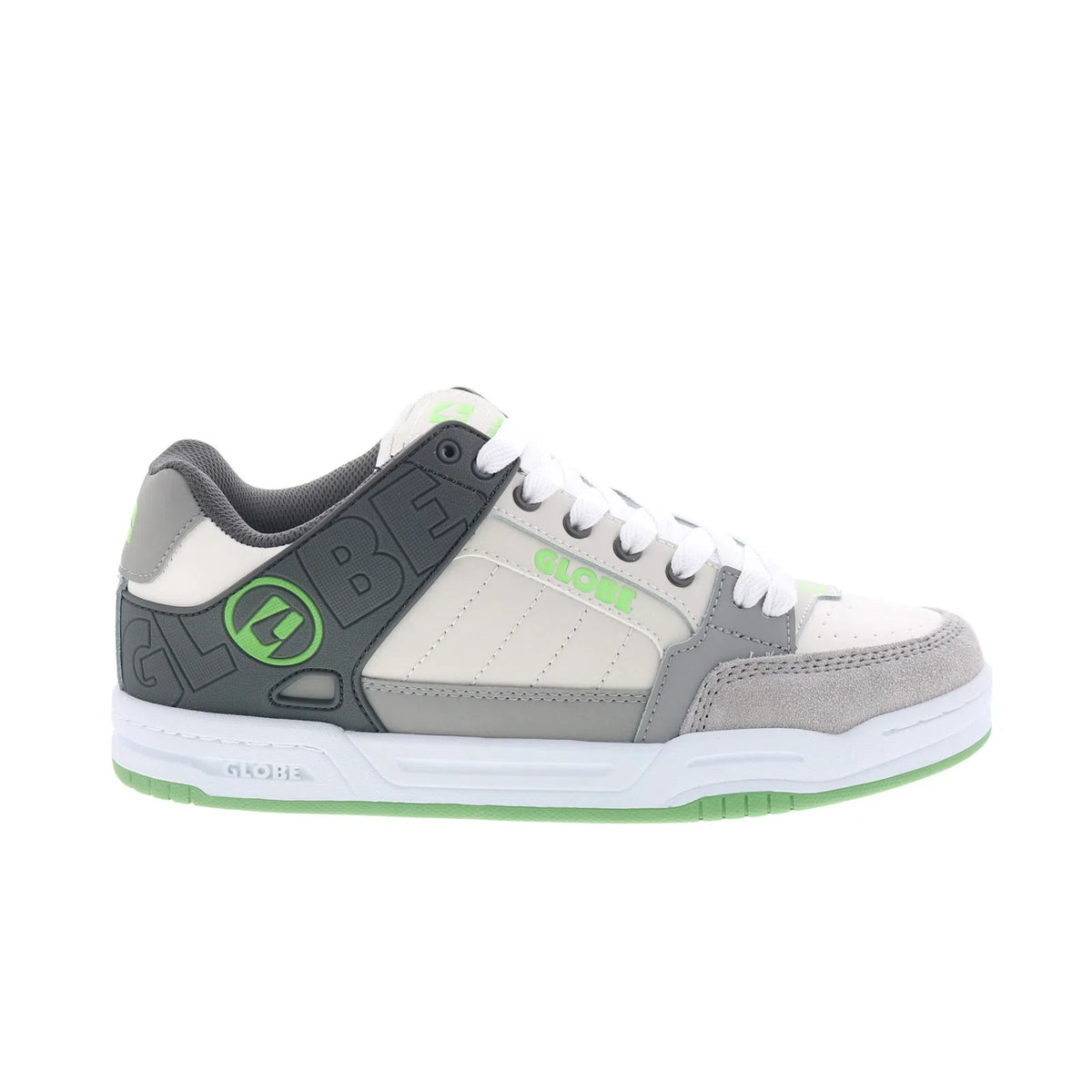 Globe Tilt GBTILT Mens Gray Leather Lace Up Skate Inspired Sneakers Shoes