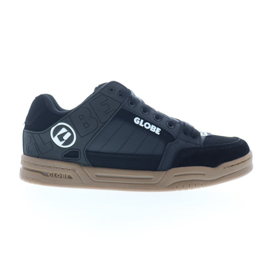 Globe Tilt GBTILT Mens Black Leather Lace Up Skate Inspired Sneakers Shoes