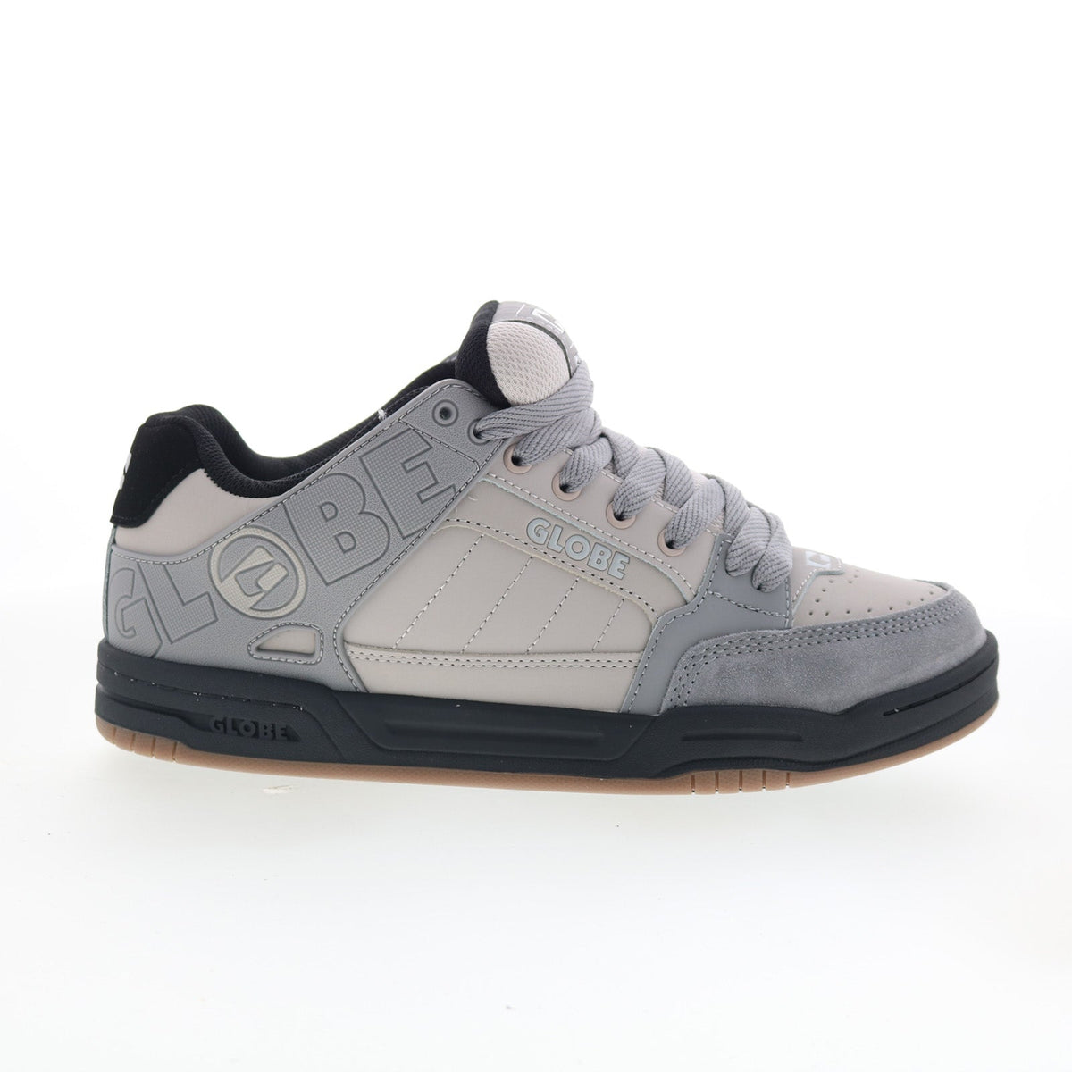 Globe Tilt GBTILT Mens Gray Suede Lace Up Skate Inspired Sneakers Shoes