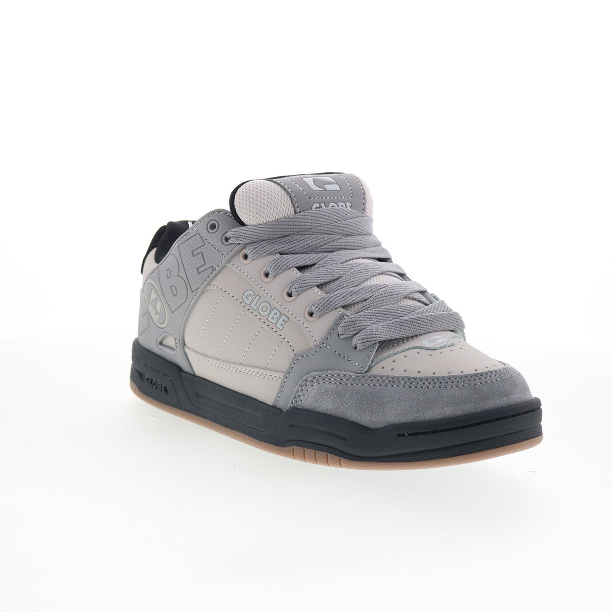 Globe Tilt GBTILT Mens Gray Suede Lace Up Skate Inspired Sneakers Shoes