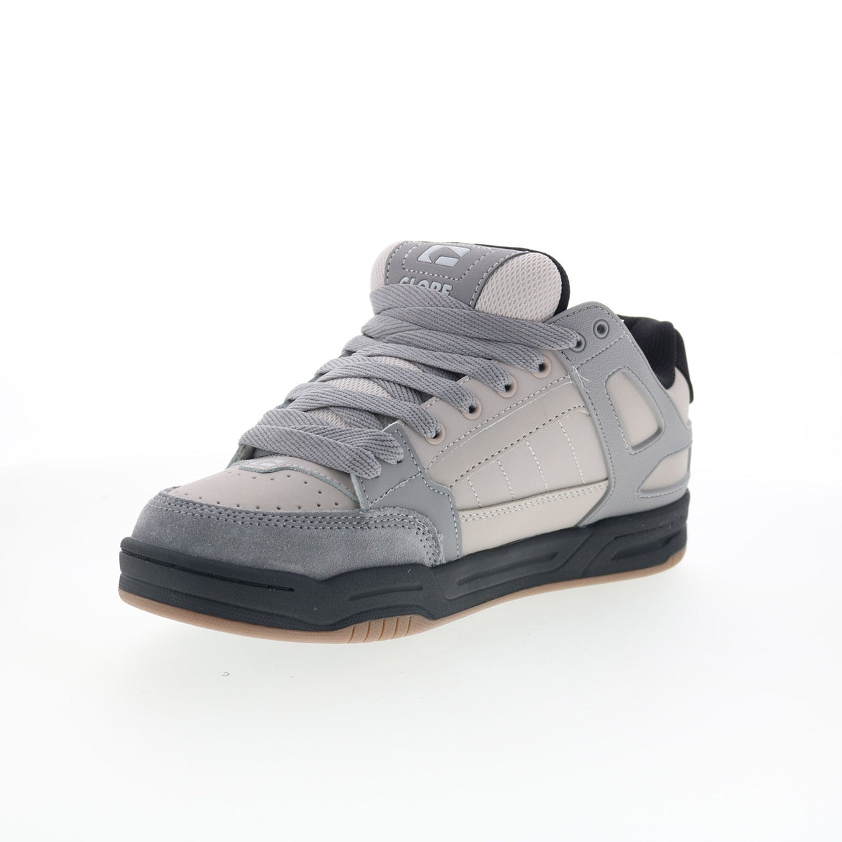 Globe Tilt GBTILT Mens Gray Suede Lace Up Skate Inspired Sneakers Shoes