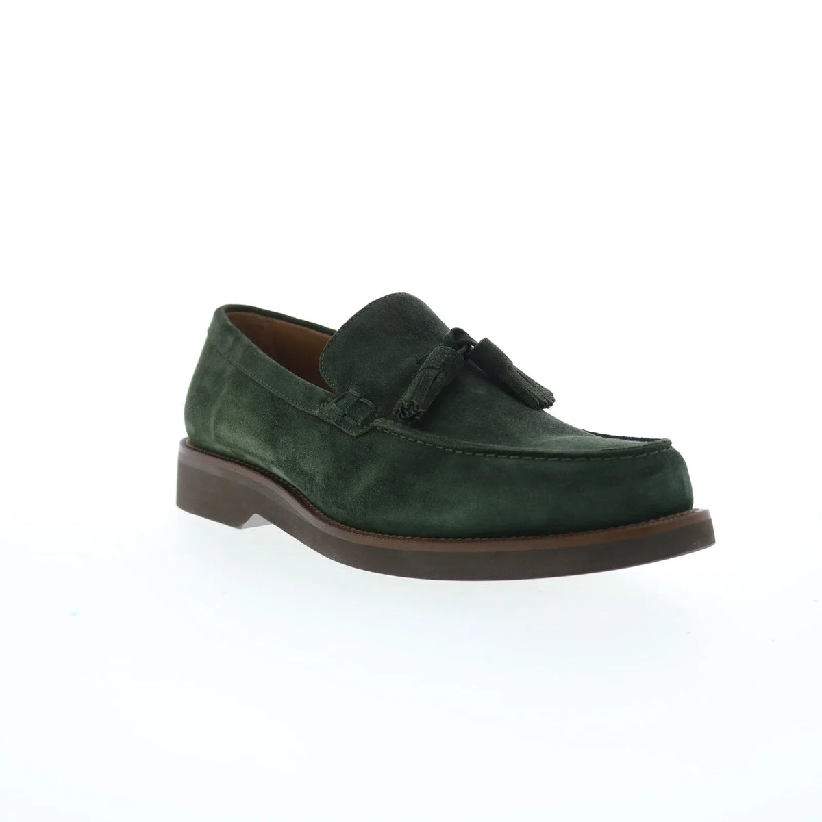 Pastori by Di Bianco Gordian Suede Mens Green Loafers & Slip Ons Casual Shoes