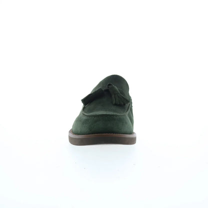 Pastori by Di Bianco Gordian Suede Mens Green Loafers & Slip Ons Casual Shoes