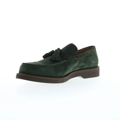Pastori by Di Bianco Gordian Suede Mens Green Loafers & Slip Ons Casual Shoes