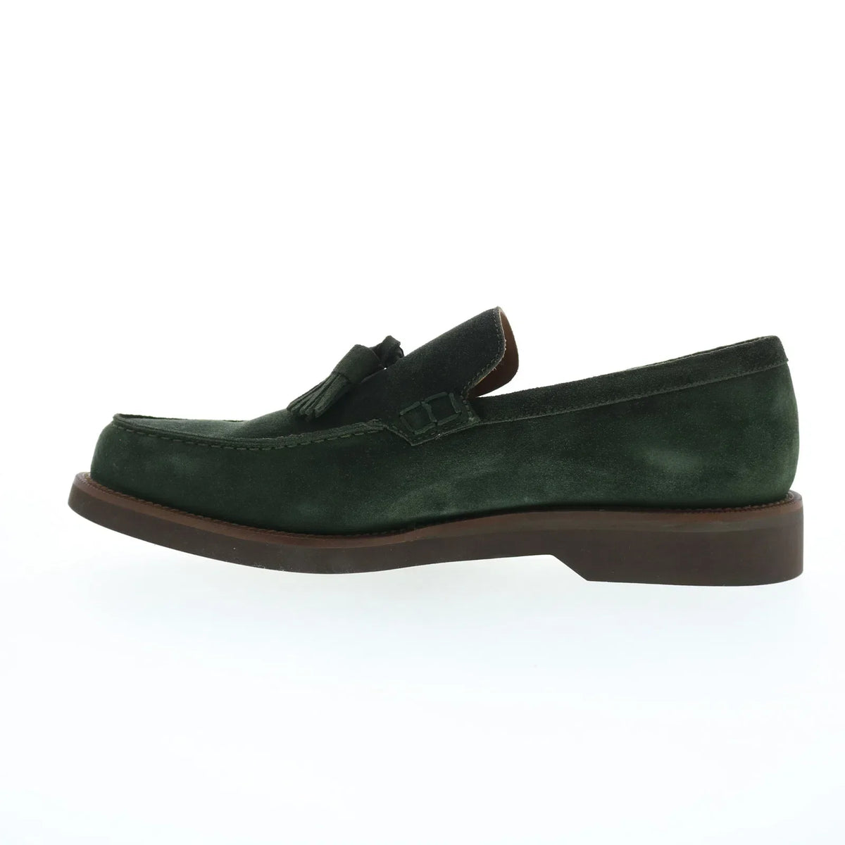 Pastori by Di Bianco Gordian Suede Mens Green Loafers & Slip Ons Casual Shoes