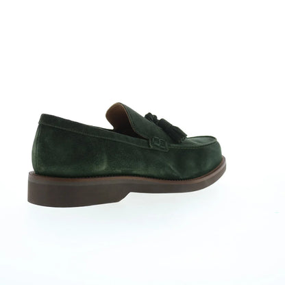 Pastori by Di Bianco Gordian Suede Mens Green Loafers & Slip Ons Casual Shoes